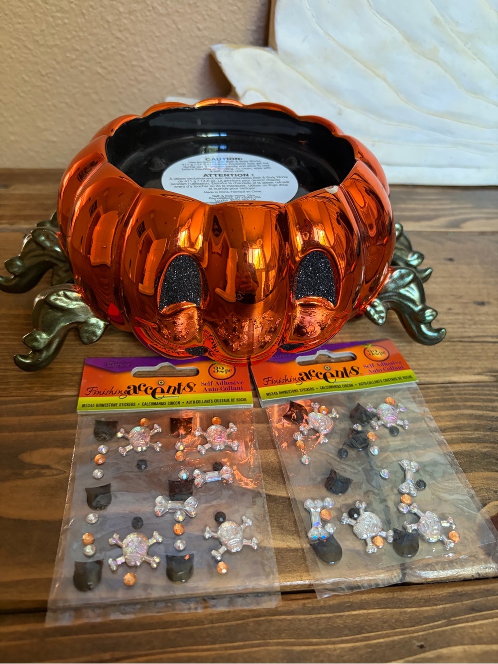 Bath & Body Works 2022 Pumpkin Spider Candle Holder